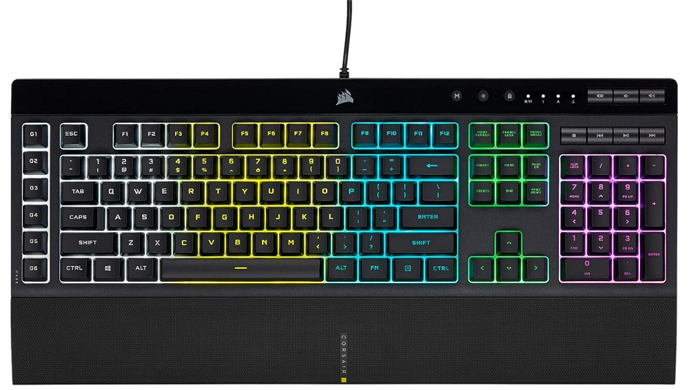 Corsair K55 RGB PRO Best Gaming Keyboards Under 5000 Rupees In India