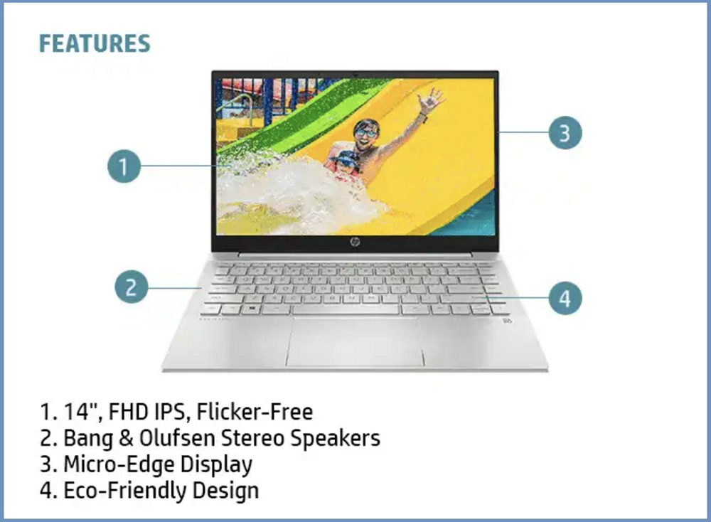 HP Display Features 14 ec1003AU